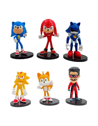 مینی فیگور پایه دار سونیک sonic ست 6 عددی