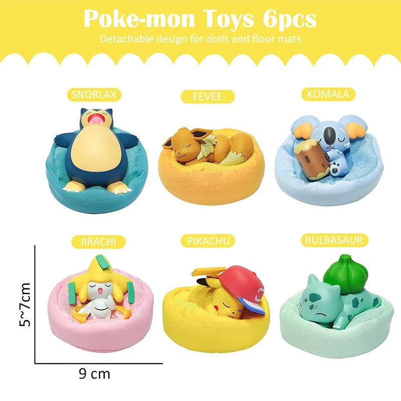 فیگور انیمه پوکمون خوابیده Pokemon ست 6 عددی - Image 7