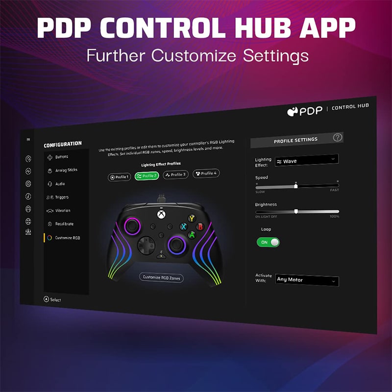 کنترلر ایکس باکس PDP مشکی مدل Afterglow Wave - Image 13