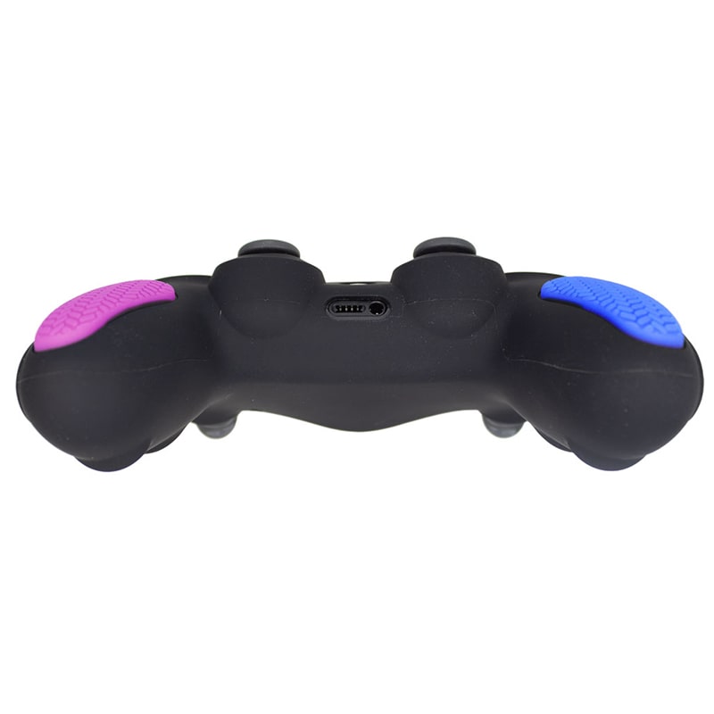 روکش دسته PS4 طرح ضد لغزش مشکی آبی-صورتی - Image 5