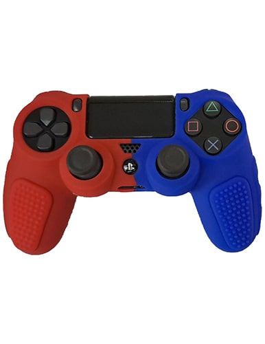 روکش دسته PS4 ضد لغزش دو رنگ آبی-قرمز