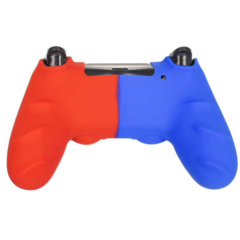 روکش دسته PS4 ضد لغزش دو رنگ آبی-قرمز - Image 4