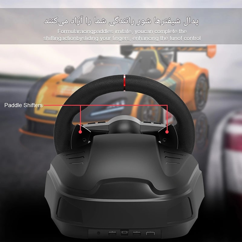 فرمان بازی Racing Steering Wheel 270 مدل HS-GT100V2SL - Image 13