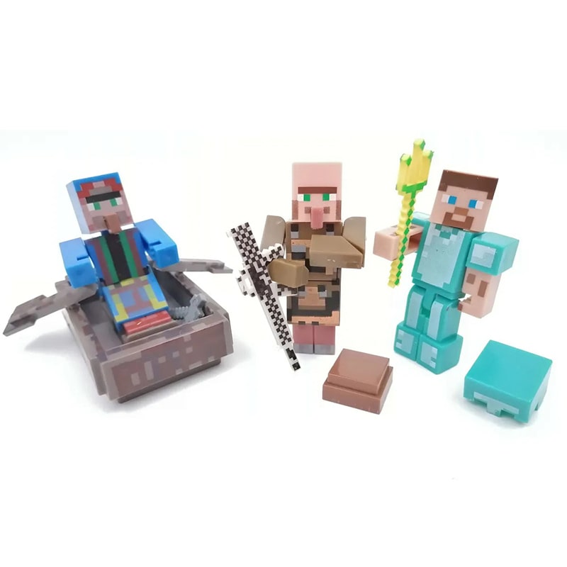 لگو 3 فیگور ماینکرافت با نیزه Village Pillage - Image 2