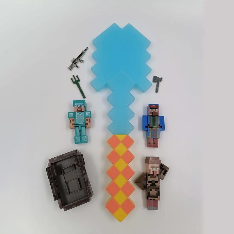 لگو 3 فیگور ماینکرافت با نیزه Village Pillage - Image 3