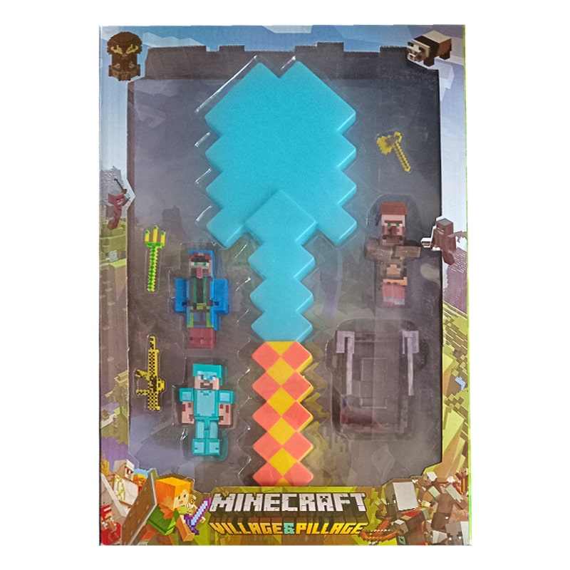 لگو 3 فیگور ماینکرافت با نیزه Village Pillage - Image 6