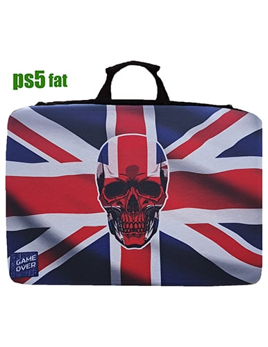 کیف حمل کنسول PS5 فت طرح پرچم انگلیس skull