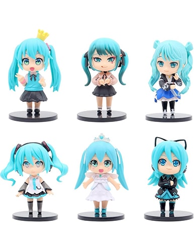 فیگور انیمه هاتسونه میکو Hatsune Miku ست 6 عددی