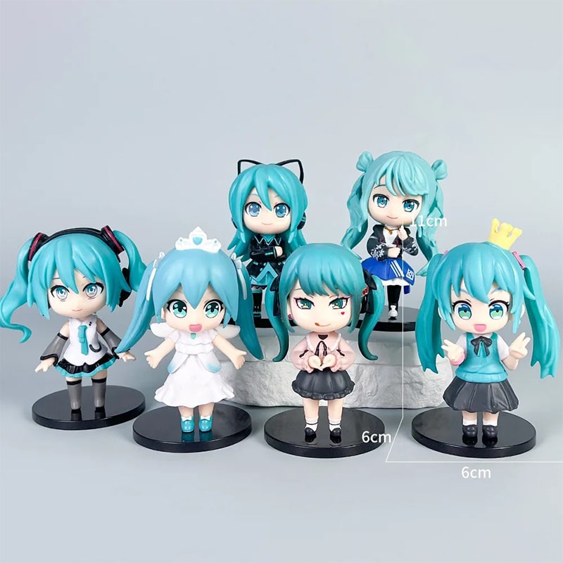 فیگور انیمه هاتسونه میکو Hatsune Miku ست 6 عددی - Image 2