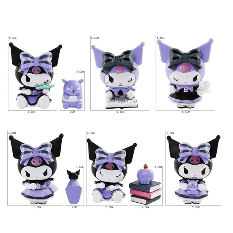فیگور کرومی با کتاب Kuromi پک 6 عددی - Image 3