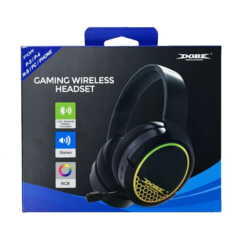 هدست بی سیم گیمینگ دابی مدل Dobe TP5-35110 RGB - Image 2