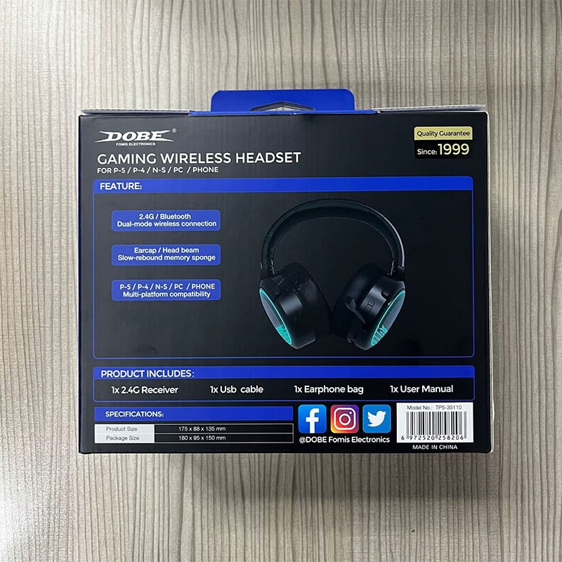 هدست بی سیم گیمینگ دابی مدل Dobe TP5-35110 RGB - Image 9