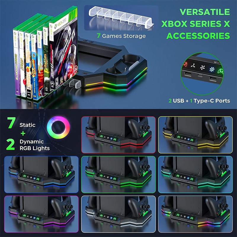 فن و پایه چند منظوره X-Series X مدل IPLAY HBX-608 RGB - Image 4