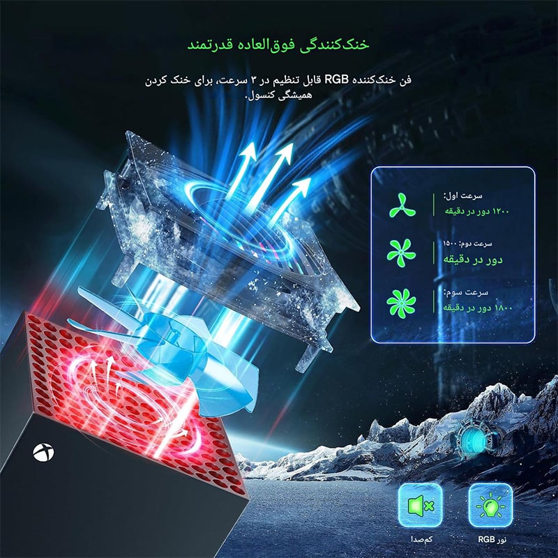 فن و پایه چند منظوره X-Series X مدل IPLAY HBX-608 RGB - Image 6