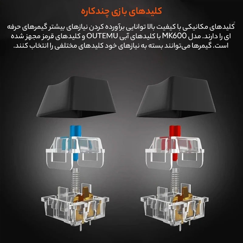 کیبورد گیمینگ میشن مدل MEETION MK600 RD مشکی - Image 6
