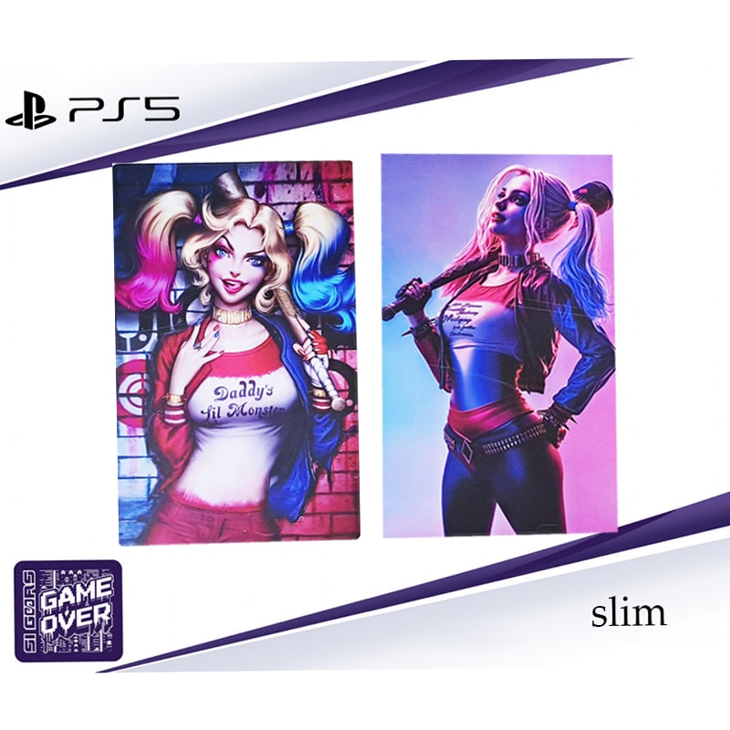 برچسب کنسول PS5 SLIM (GO) طرح هارلی کوئین - Image 3