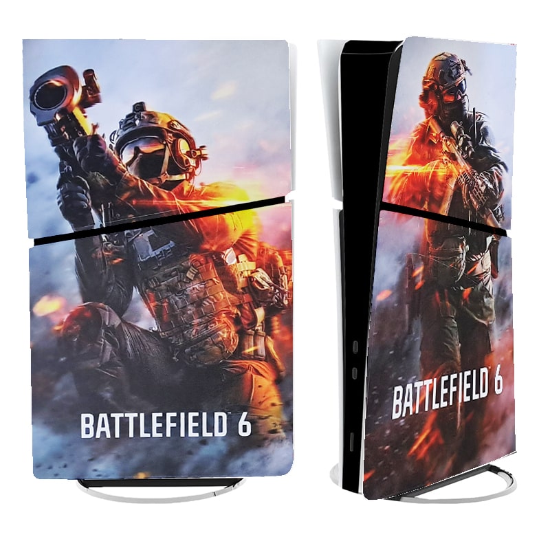 برچسب کنسول PS5 SLIM (GO) طرح BATTLEFIELD 6 - Image 2