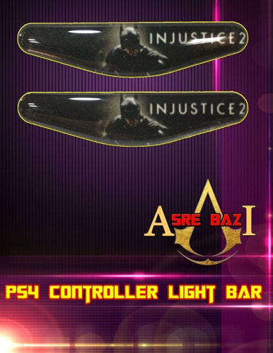 لایت بار ژله ای رنگی 2 تایی گیم پد پلی استیشن 4 طرح (Injustice 2)
