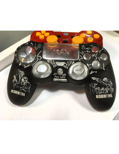 روکش دسته پلی استیشن 4 طرح رزیدنت اویل مشکی 2 کاور آنالوگ SILICON COVER THUMB GRIPS - Image 2