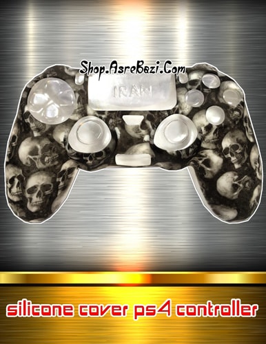 روکش دسته PS4 طرح جمجمه سفید کاور آنالوگ