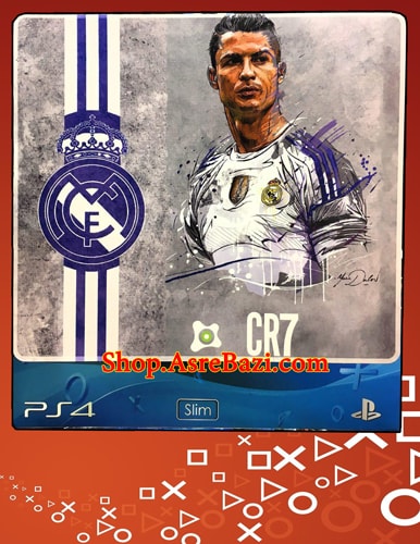 برچسب بدنه و دسته Cristiano Ronaldo I Gamer Play Station 4 Slim Cover