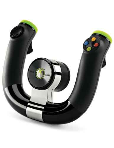 فرمان بازی بی سیم مایکروسافت مدل Xbox 360 Wireless Speed Wheel (کارکرده)