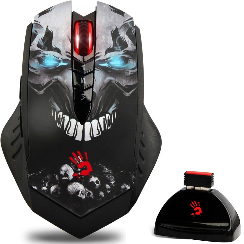 موس بی سیم گیمینگ ای فورتک R80 Skull Edition - Image 3