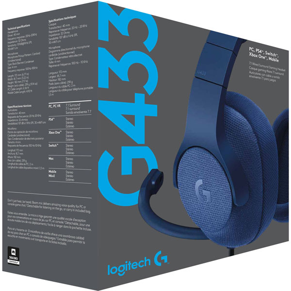 هدست گیمینگ لاجیتک G433 Blue - Image 2