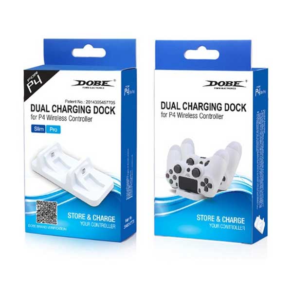 شارژ دسته PS4 دابی TP4-002W - Image 2