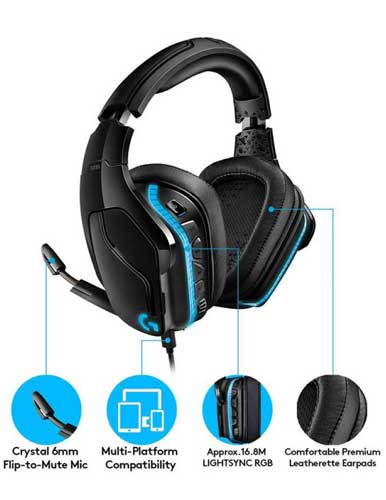 هدست گیمینگ لاجیتک G935 WIRELESS SURROUND - Image 2