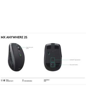 موس بی سیم لاجیتک MX Anywhere 2S Graphite