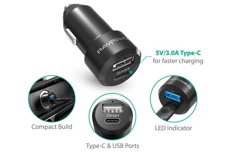 شارژر فندکی راو پاور مدل RP PC022 - Image 2