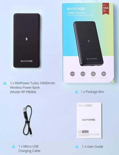 شارژر همراه بیسیم راوپاور مدل RP PB084 ظرفیت 10000 MAH - Image 3