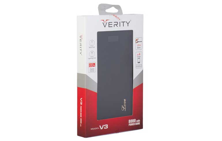 پاوربانک VERITY مدل V3 ظرفیت 8000 میلی آمپر - Image 3