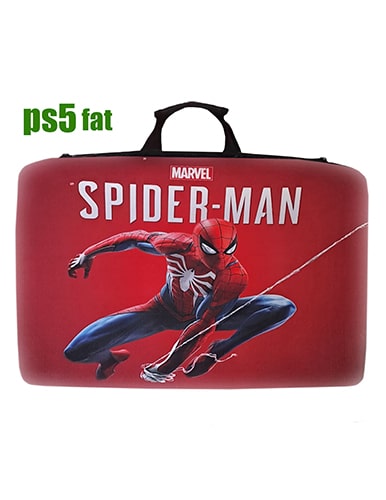 کیف حمل کنسول PS5 فت طرح Spider Morals قرمز