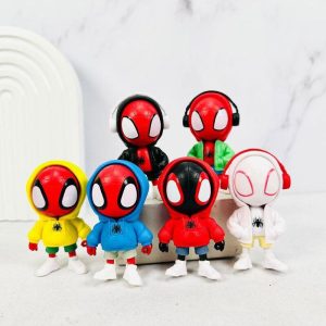 فیگور مرد عنکبوتی هودی پوش Spiderman ست 6 عددی