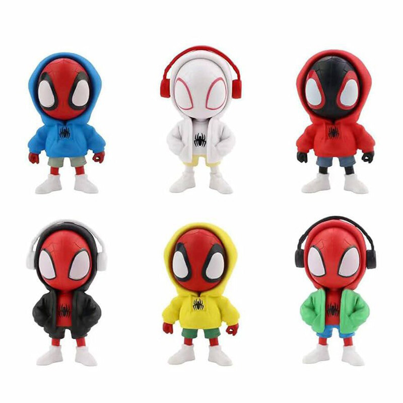 فیگور مرد عنکبوتی هودی پوش Spiderman ست 6 عددی - Image 7
