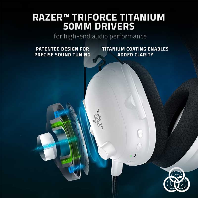 هدست گيمينگ RAZER Blackshark V2 pro white - Image 6