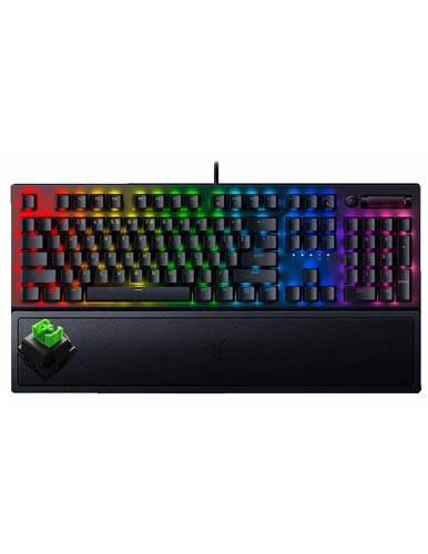 کیبورد گیمینگ ریزر RAZER Blackwidow V3 Green Switch
