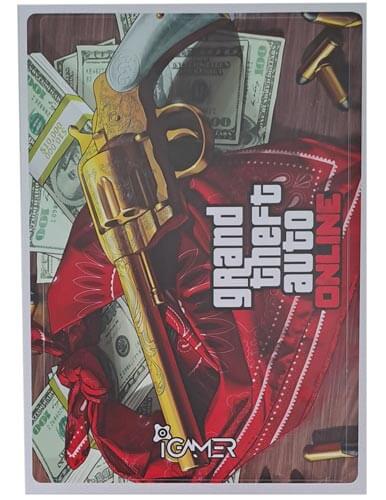 برچسب کنسول PS5 FAT (iG) طرح GTA تفنگ