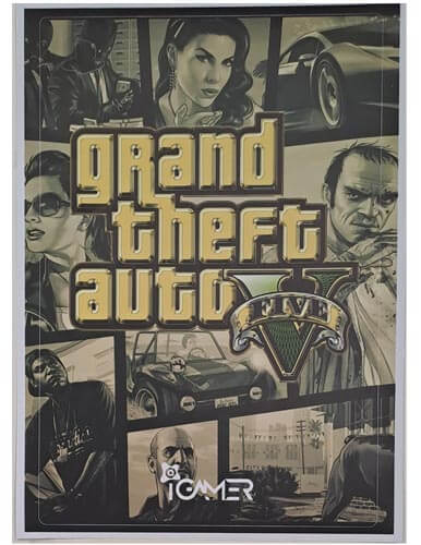 برچسب کنسول PS5 FAT (iG) طرح پوستر GTA