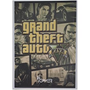 برچسب کنسول PS5 FAT (iG) طرح پوستر GTA