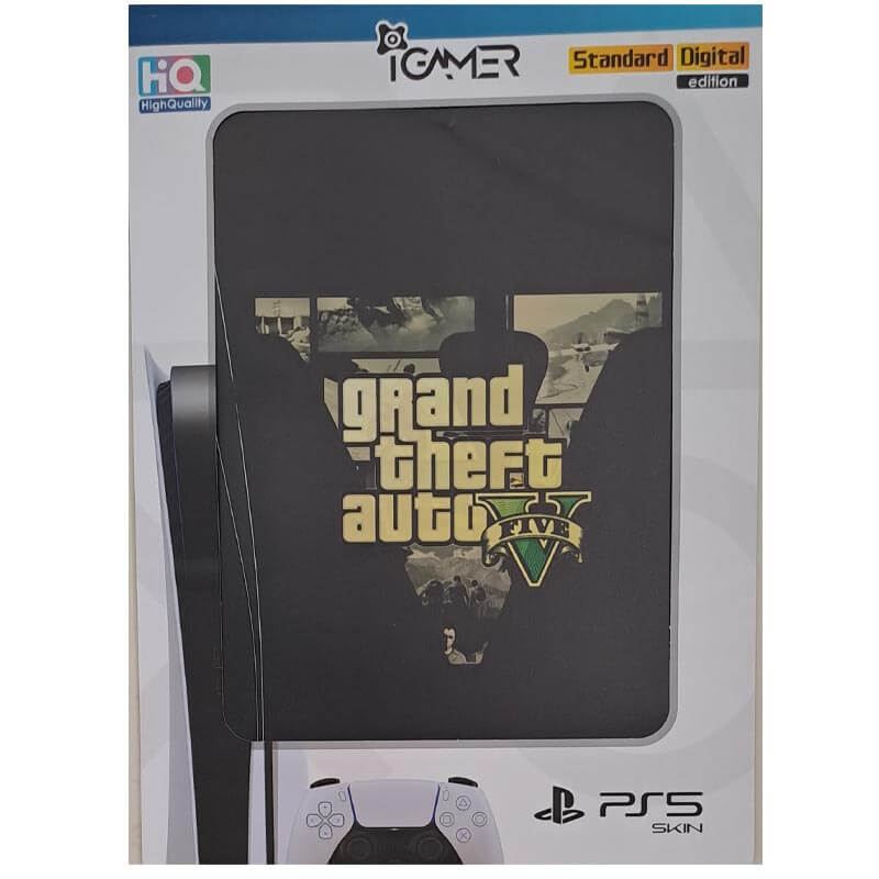 برچسب کنسول PS5 FAT (iG) طرح پوستر GTA - Image 3