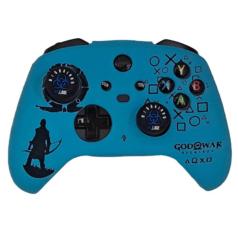محافظ دسته Xbox Series X/S طرح god of war آبی - Image 2