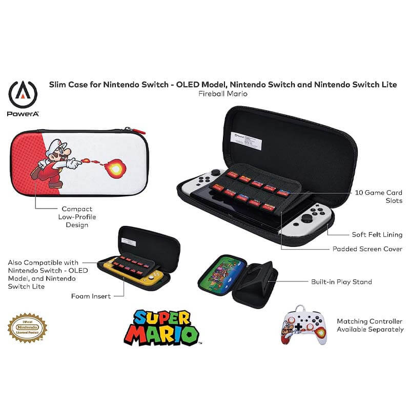 کیف حمل نینتندو PowerA طرح Fireball mario - Image 9