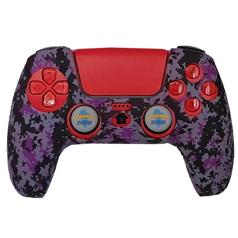 محافظ دسته PS5 طرح پیکسلی بنفش - Image 2