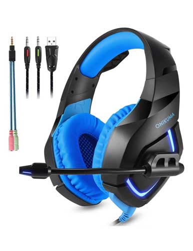 هدست گیمینگ اونیکوما مدل Onikuma K1B Blue Edition