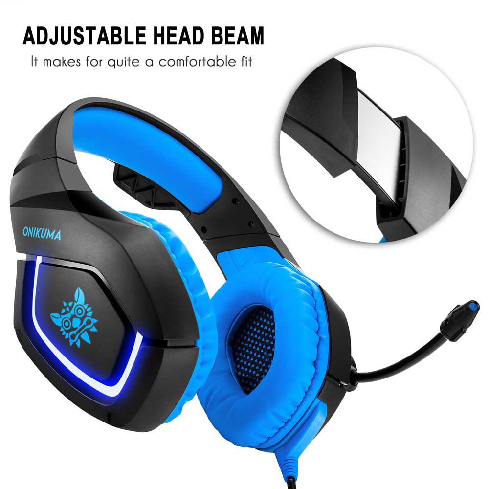 هدست گیمینگ اونیکوما مدل Onikuma K1B Blue Edition - Image 6