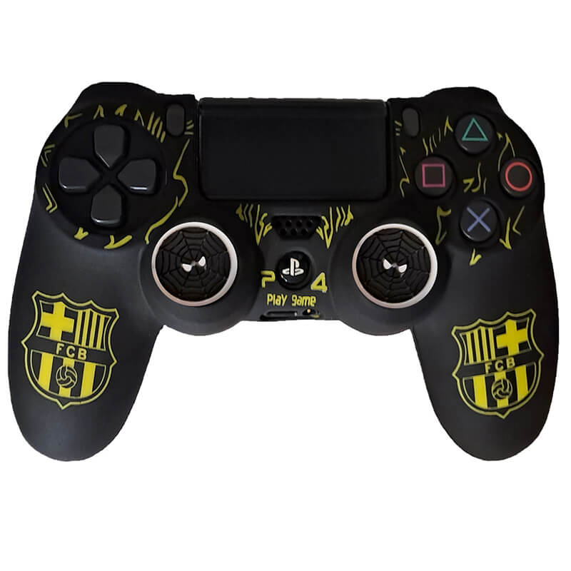 روکش دسته PS4 طرح FCB زرد با آنالوگ - Image 4