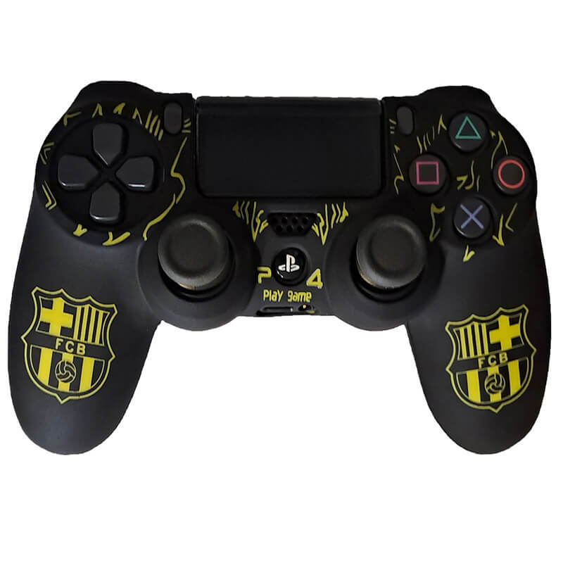 روکش دسته PS4 طرح FCB زرد با آنالوگ - Image 3